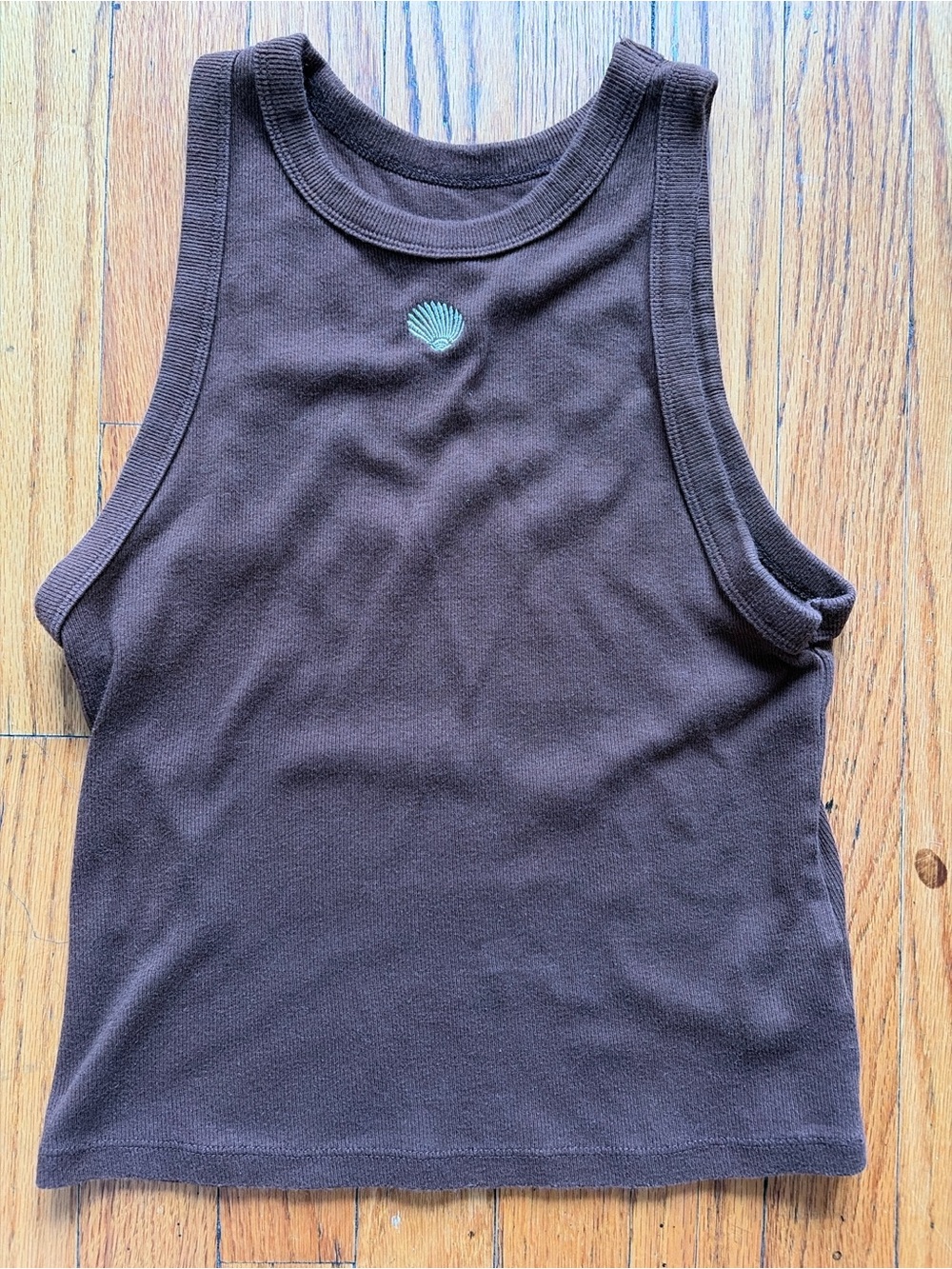Brown Shell Tank Top